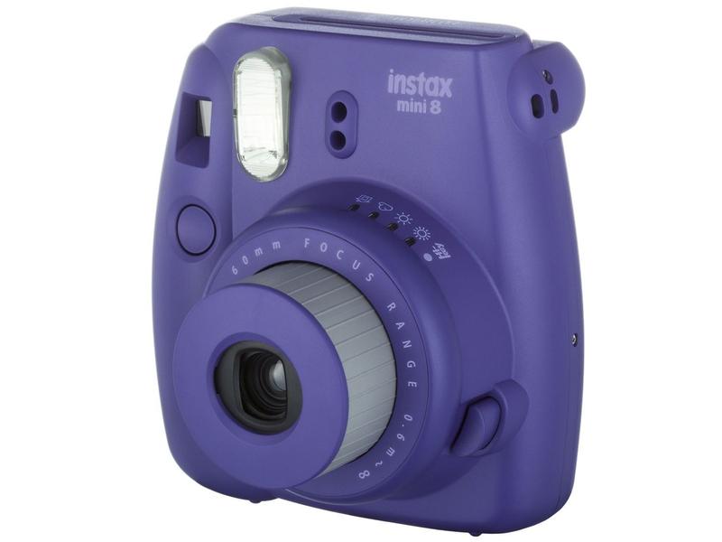 Câmera Instantânea Fujifilm Instax Mini 8 Uva - Flash Automático